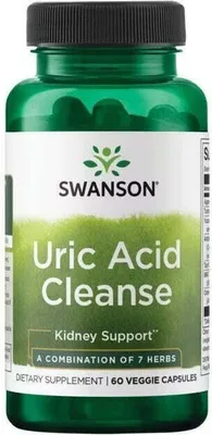 Zdjęcie produktu dla Uric Acid Cleanse 60 kapsułek wegetariańskich Swanson Health Products