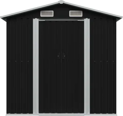 Produktbild von "SALE 2026" Gartenschuppen Anthrazit Stahl 204 x 132 x 186 cm - Mülltonnenboxen DE8663348