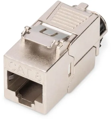Produktbild von Keystone-Modul Cat. 8.1 (silber/weiß, geschirmt)