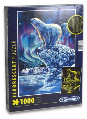 Obrázek produktu pro Clementoni 97237 - Puzzle - Lední medvěd (fluorescenční, 1000 dílků)