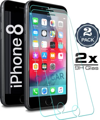 Produktbild von 2X iPhone 8 Panzerglas Glasfolie Display Schutz Folie Glas 9H Hart Echt Glas Displayschutzfolie 2 Stück