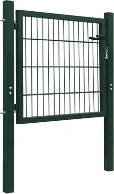 Image de vidaXL Portail de clôture Acier Vert 106x150 cm