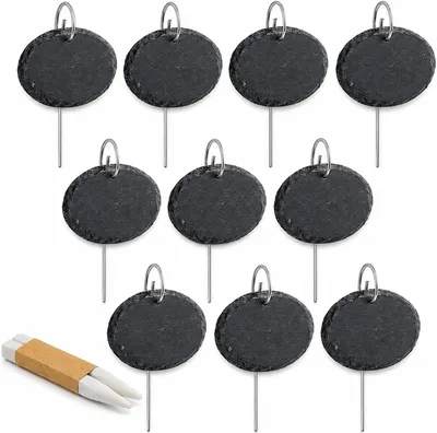 Imagen del producto de Etiquetas para plantas de pizarra, 10 unidades, 40 cm, para jardín