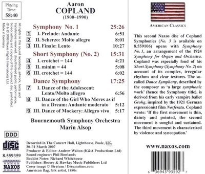 Produktbild von Copland: Dance Symphony DVD  636943935927
