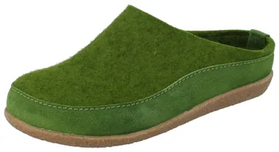 Produktbild von HAFLINGER Blizzard Skane Damen Filzclogs grasgrün Wollfilz - Größe: 39