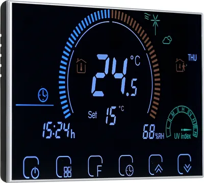 Zdjęcie produktu dla Inteligentny energooszczędny termostat 16A Elektryczne ogrzewanie podłogowe z dotykowym wyświetlaczem LCD Tygodniowy programowalny termostat ścienny【Ogrzewanie elektryczne】