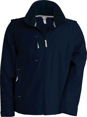 Produktbild von Kariban Herren Blouson Jacke Winterjacke Kapuze Herrenjacke, Größe:3XL, Farbe:Navy/Grey