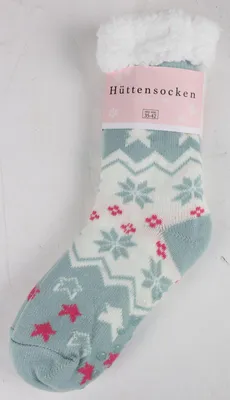 Produktbild von Hüttensocken Einheitsgröße 35-42 Haussocken Wintersocken Hausschuhe Strümpfe Socken
