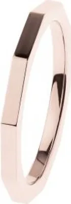 Produktbild von Damen Ring Evia aus Edelstahl in Roségold, kantiges Design, Größe R586-54