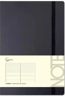 Image de Carnet A5, 96 pages avec élastique, noir