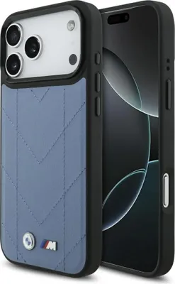 Produktbild von Hülle BMW M Quilted Logo MagSafe für  iPhone 17 Pro Max Blau