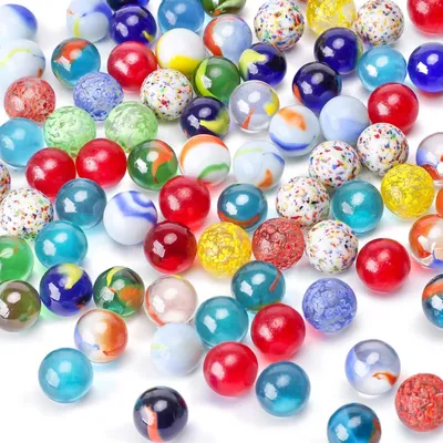 Zdjęcie produktu dla 80 sztuk Małe szklane kulki 16 mm Kolorowe kulki do marmurowego biegu