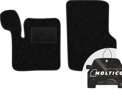 Produktbild von moto-MOLTICO Vorne Fußmatten Auto Velours Autoteppiche Schwarz Automatten Set 2-teilig passend für Renault Espace III 1996-2002