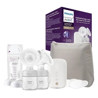 Produktbild von Philips Elektrische Doppelmilchpumpe elektrische Doppelmilchpumpe, mit Natural Motion Milchpumpe elektrisch, Handmilchpumpe, Abpumpen Muttermilch