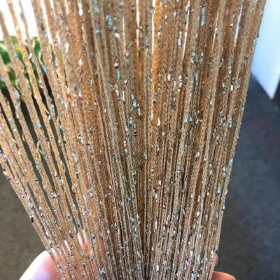 2er-Set Perlenvorhänge 100x200 cm mit Quasten, Raumteiler