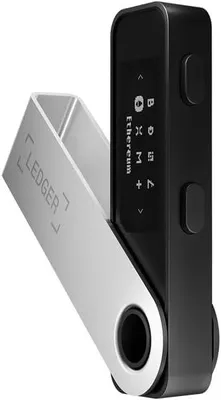 Produktbild von Ledger Nano S Plus, Bitcoin, Dash, Dogecoin, Ethereum, Litecoin, NFT, EAL5+, USB-Stick Hardware-Geldbörse, Transparent, Silber, Kunststoff, Edelstahl, USB