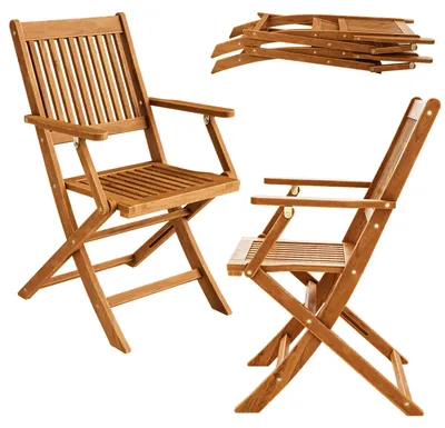 Produktbild von CASARIA® 2er Set Gartenstuhl Balkonstuhl Holz Sydney FSC®-zertifiziert Akazie Klappbar 160kg Belastbar 56x54cm Garten Balkon Terrasse Klappstuhl Hochlehner Braun