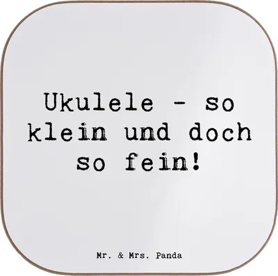 Produktbild von Mr. & Mrs. Panda Tassenuntersetzer Spruch Zauberhafte Ukulele - Weiß - Geschenk, Musikinstrument, Untersetzer Gläser, Saiten, Lieder, Lernen, Instrument, Tischuntersetzer