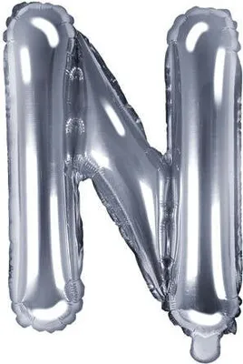 Produktbild von Folienballon Buchstabe N 35cm silber 1 St.