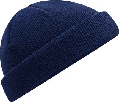 Berretto Invernale Da Uomo Extra Corto, Nero, Taglia Unica, In Morbido Poliacrilico Lavorato A Maglia, Con Risvolto Alla Moda