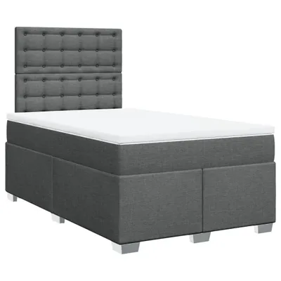 Produktbild von Boxspringbett mit Matratze Dunkelgrau 120x190 cm Stoff