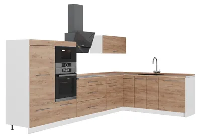 Zdjęcie produktu dla Kuchnia narożna Vicco Fame-Line Dąb goldkraft 347 x 207 cm, BP Dąb, Model 62923