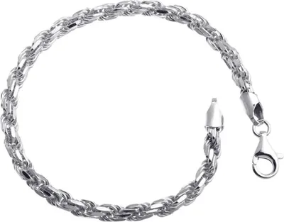Produktbild von SILBERKETTEN STORE Kordelkette Armband 4,5mm - 925 Silber, Länge wählbar von 16-25cm - 21cm
