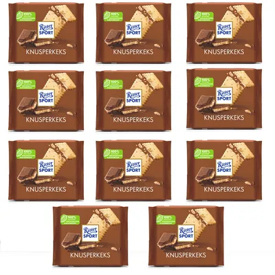 Produktbild von 11x Ritter Sport - Bunte Vielfalt - Knusperkeks - 100g (braun)