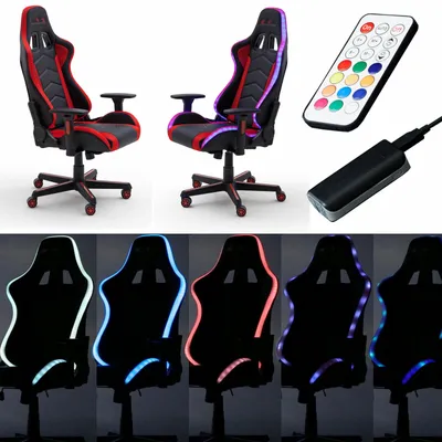 Produktbild von Gamingstuhl McRACING LED Chefsessel Racer rot schwarz