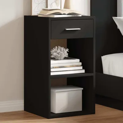 Obrázek produktu pro vidaXL Noční stolky 2 ks černé 35x34x65 cm materiál na bázi dřeva