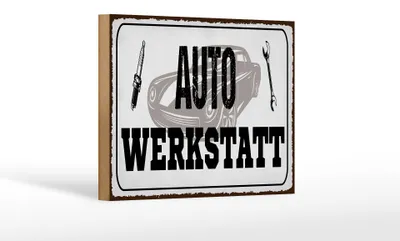 Produktbild von Holzschild Spruch 20x30 cm Auto Werkstatt Werkzeug Deko Schild
