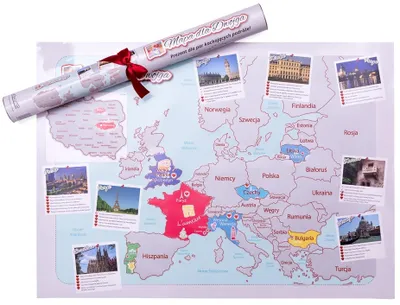Zdjęcie produktu dla Mapa Europy dla Dwojga - ZDRAPKA DLA PAR