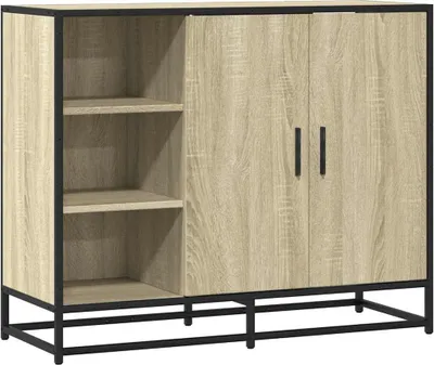 Image de Buffet chêne sonoma 92x35x76 cm bois d'ingénierie