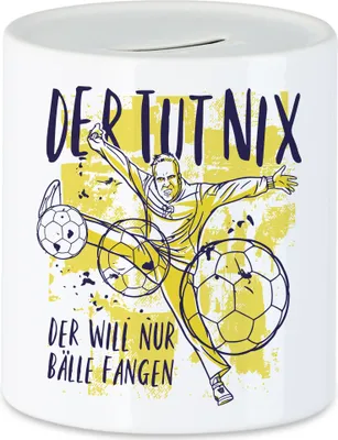 Produktbild von Der tut nix der will nur Bälle fangen Spardose Handball Torwart Handballer Handballspieler Verein Mann Freund Sohn