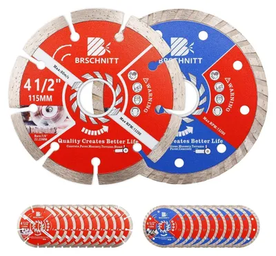 Obrázok produktu pre Diamantové rezné kotúče, 20 kusov, priemer 115 mm, určené na rezanie dlažby, kameňa, betónu a muriva