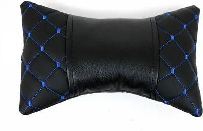 Immagine prodotto di Cuscino collo auto nero blu 8x30cm
