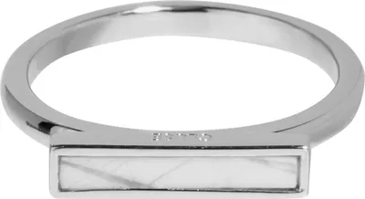 Immagine prodotto di Anello Cluse Idylle in argento rodiato e turchese bianco