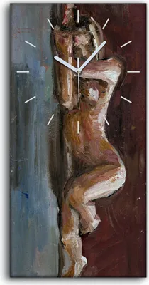 Produktbild von Leinwand Wanduhr Wandkunst Uhr 30x60 Malerei Abstrakte Frauen Anatomie Kunst - weiße Hände