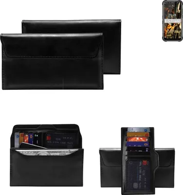 Produktbild von K-S-Trade Handy Hülle kompatibel mit Oukitel WP9 Schutz Hülle Tasche Schutz Case Handytasche Kunstleder schwarz, 1x