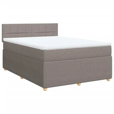 Produktbild von Boxspringbett mit Matratze Taupe 140x190 cm Stoff