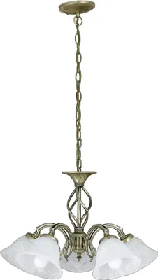 Image de Rabalux 7135 Lustre 5 spots Beckworth, E14, bronze-argent-blanc, rond, classique, ø580mm