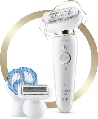 Produktbild von Braun Silk-épil 9 81688637, Weiß, Gold, 40 Pinzette, Achsel, Bikini, Vorderer Oberschenkel, Innere Oberarme, Exfoliation, LED, 0,5 mm