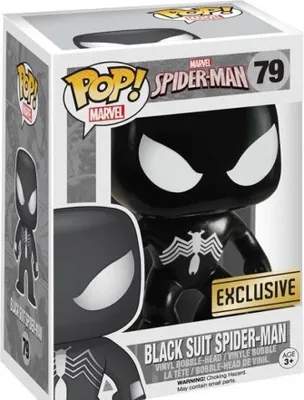Produktbild von Funko Pop! Marvel: Black Suit Spider-Man #79 Walgreens GITD Exclusive