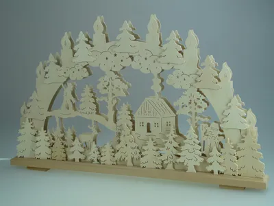 Produktbild von Original Erzgebirgischer Marken Schwibbogen Lichterbogen 70 x 43 cm S70-B_23