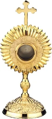 Produktbild von Reliquiar runde Form vergoldet (Höhe 17 cm)