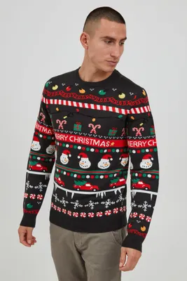 Produktbild von 11 Project PRRuben Herren Strickpullover Weihnachtspullover