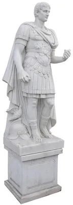 Produktbild von Casa Padrino Antik Stil Marmor Skulptur Römer Grau H. 240 cm