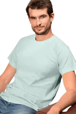 Obrázok produktu pre Bavlnené uni tričko, vysoká gramáž, 100% bavlna, bez potlače, jednofarebné, 200g/m2, farba ľadová zelená, veľkosť 2XL