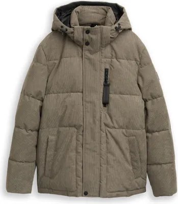 Produktbild von Cord Puffer-Jacke mit abnehmbarer Kapuze