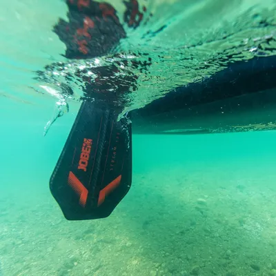 Zdjęcie produktu dla Wiosło SUP Jobe Stream Carbon 100, 3-częściowe, pomarańczowe, superlekkie, 610 g